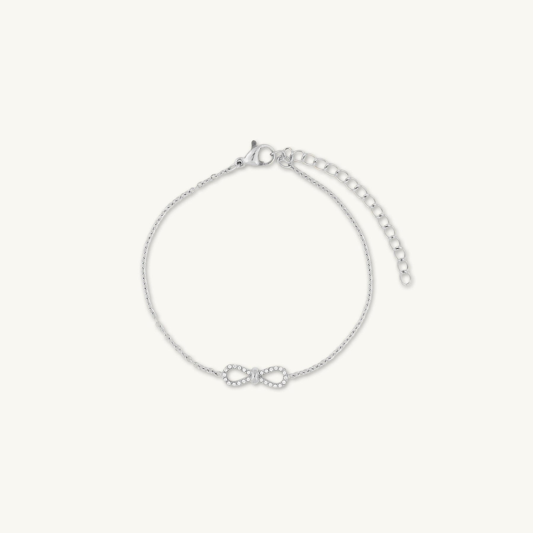 Ribbon Bow Infinity Chain Bracelet