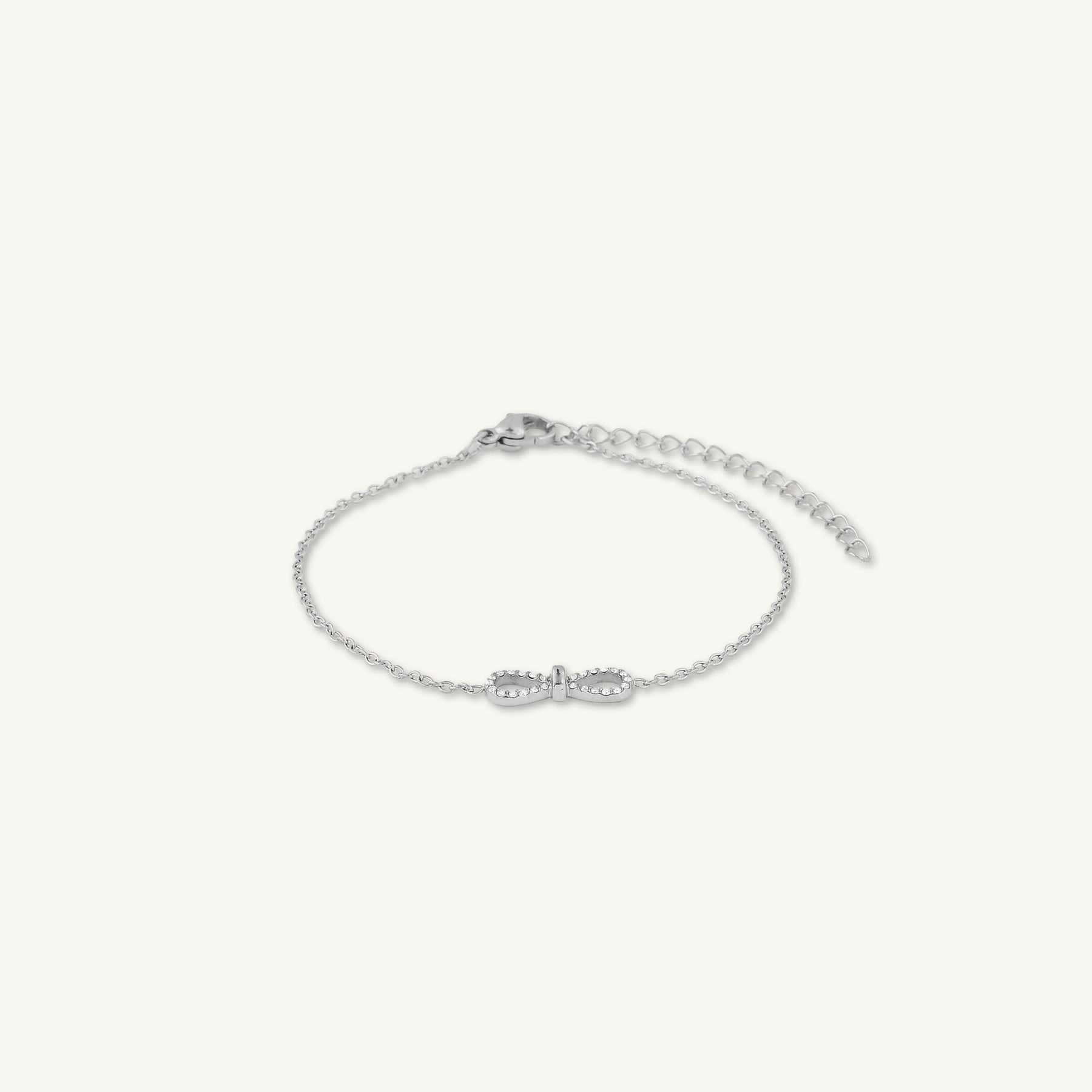 Ribbon Bow Infinity Chain Bracelet