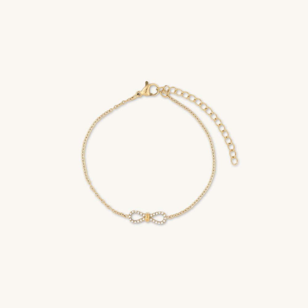 Ribbon Bow Infinity Chain Bracelet
