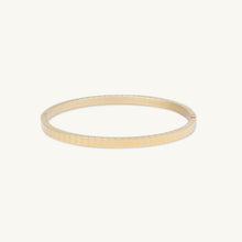 Ridges Hinged Bangle Bracelet