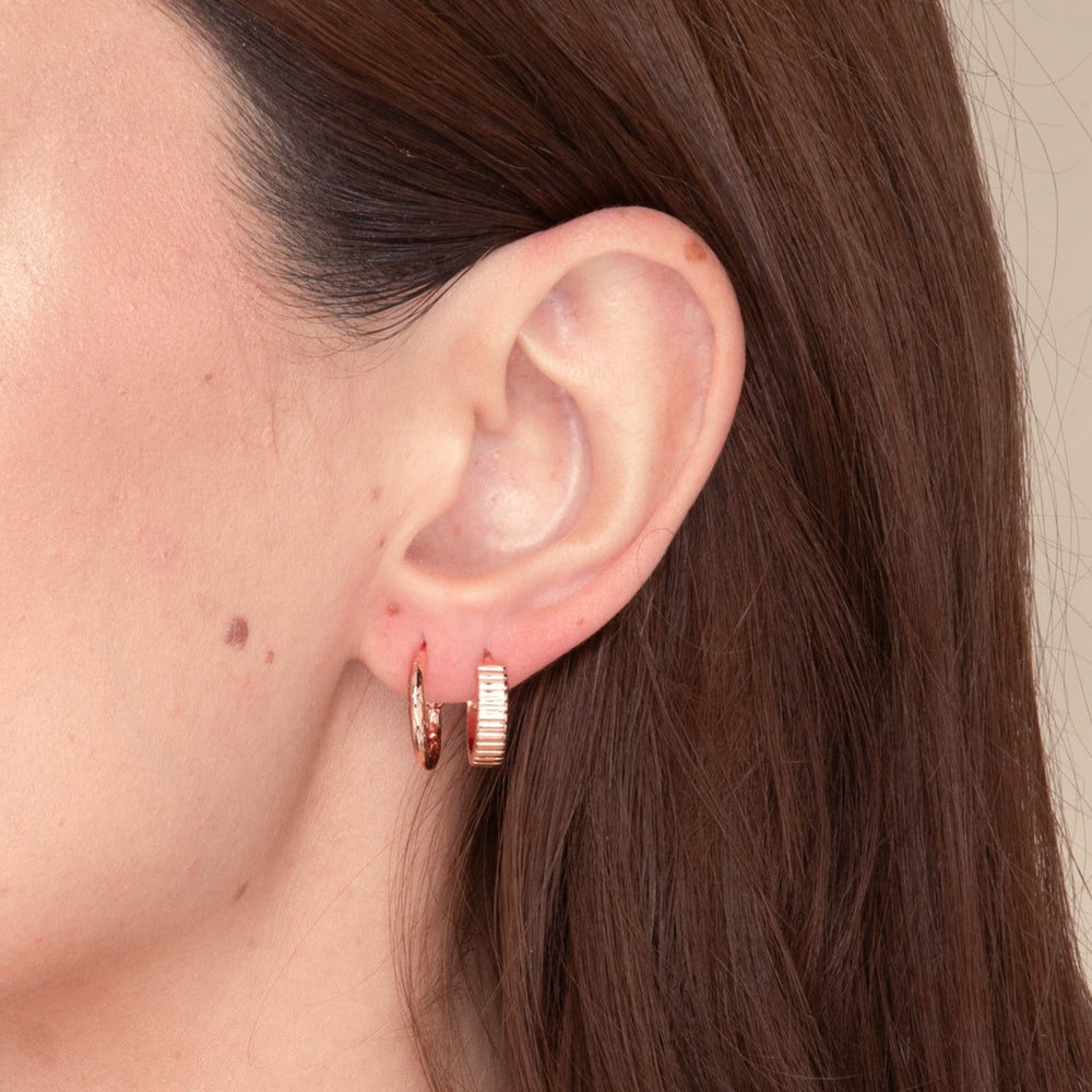 Ridges Huggie Earrings