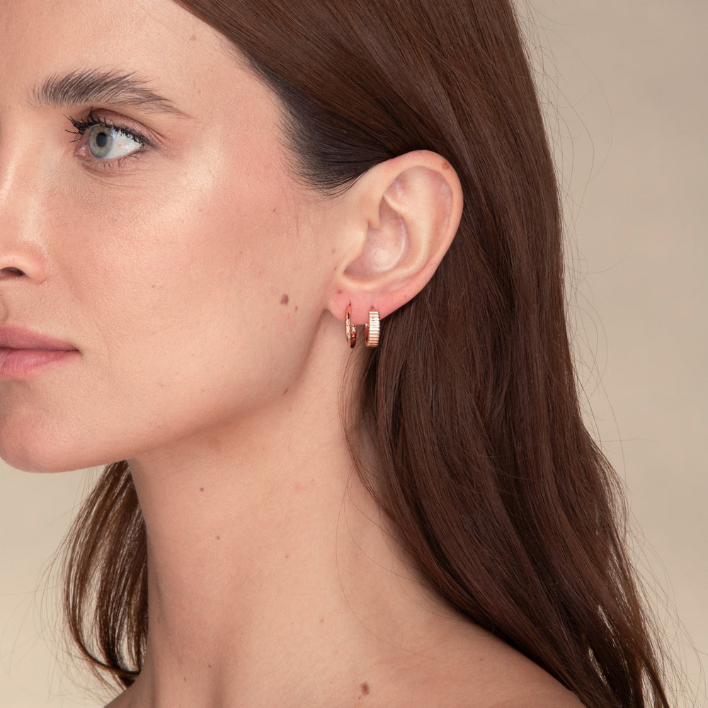 Ridges Huggie Earrings