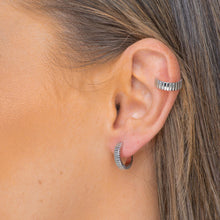 Ridges Huggie Earrings
