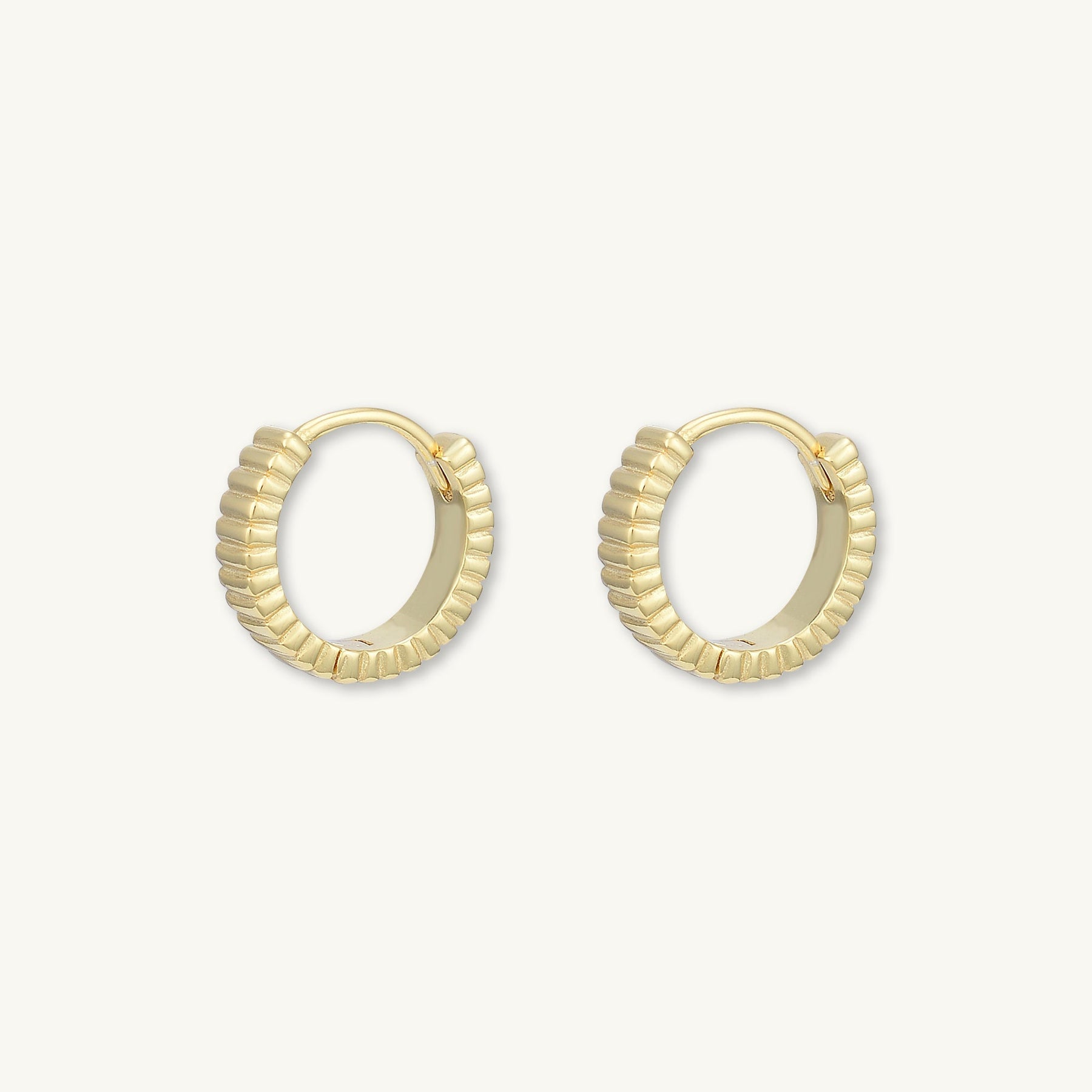 Ridges Huggie Earrings