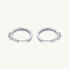 Round Cut Moissanite Hoop Huggie Earrings 0.5 Carat