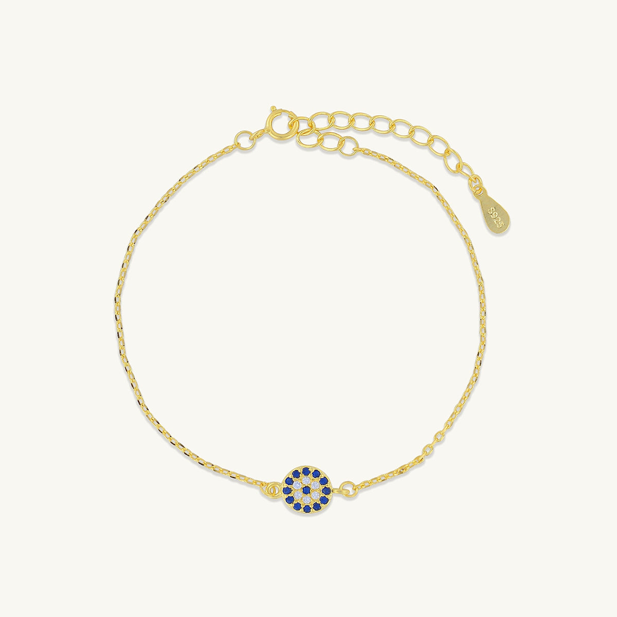 Round Evil Eye Pave Bracelet