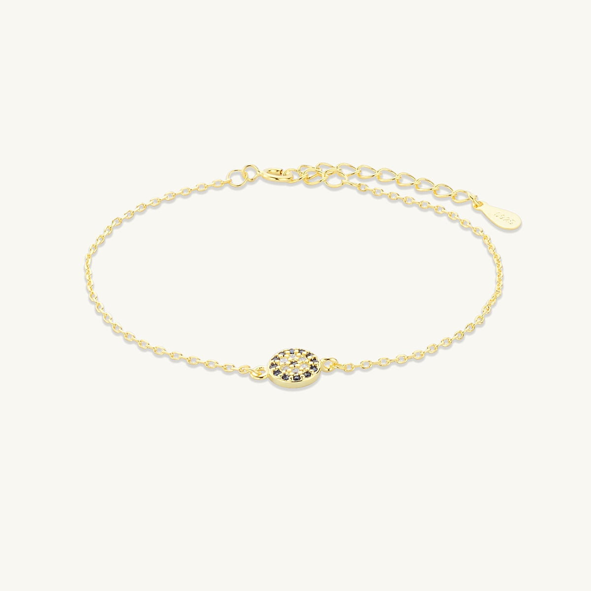 Round Evil Eye Pave Bracelet