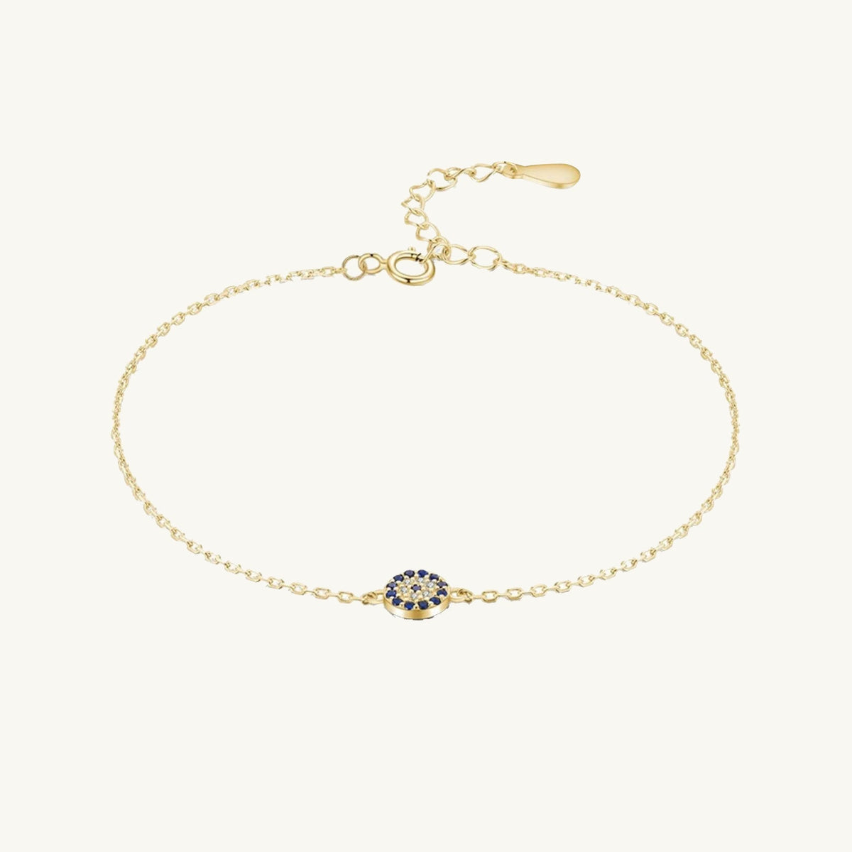Round Evil Eye Pave Bracelet