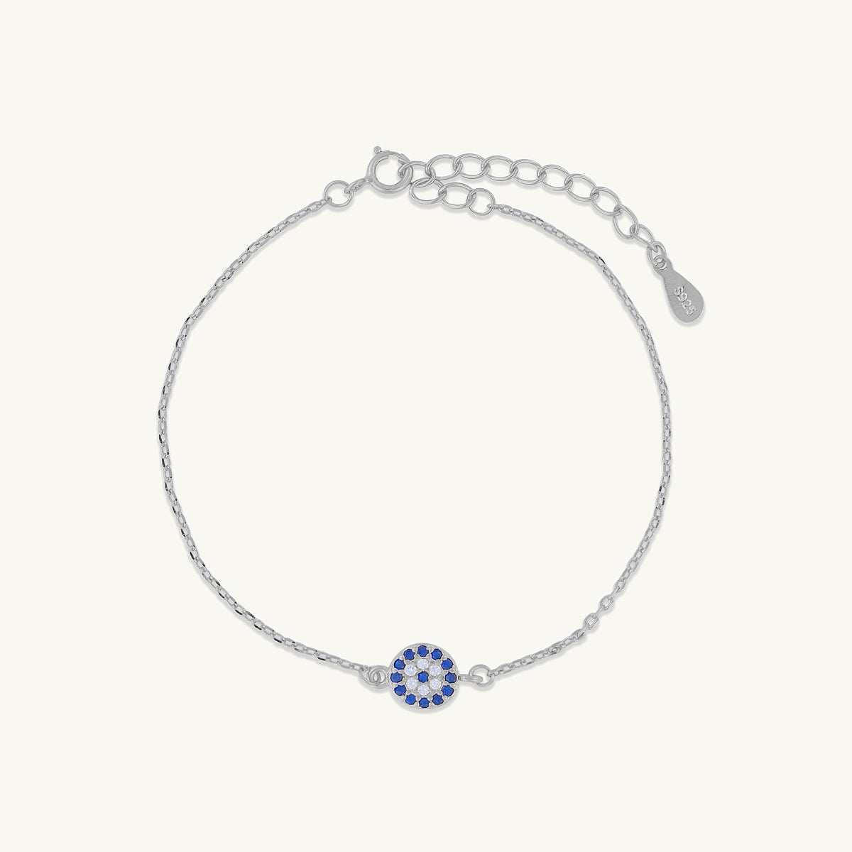 Round Evil Eye Pave Bracelet