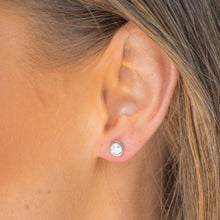 Round Moissanite Stud Earrings 0.5+0.5 Carat