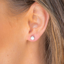Round Moissanite Stud Earrings 0.5+0.5 Carat