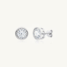 Round Moissanite Stud Earrings 0.5+0.5 Carat