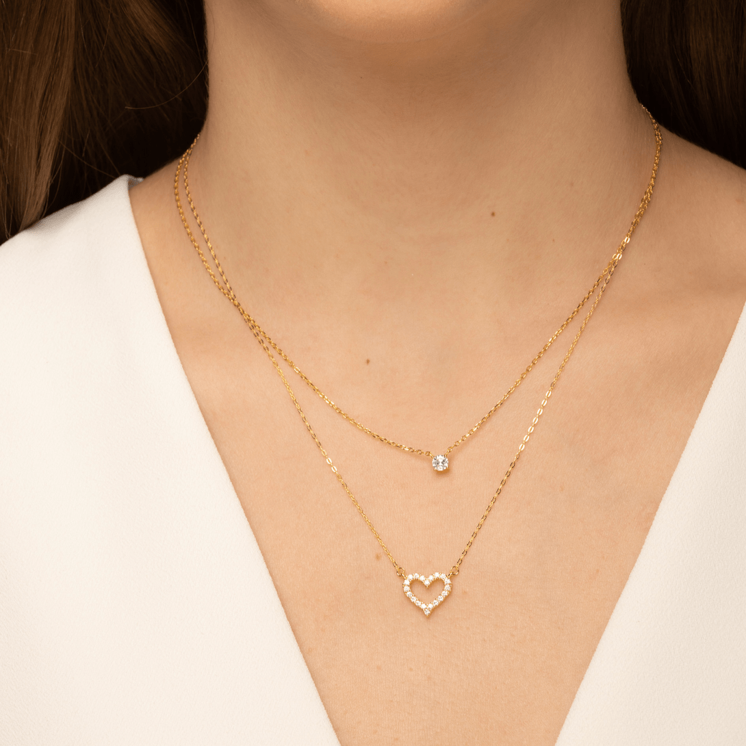 Round Sapphire Chain Necklace