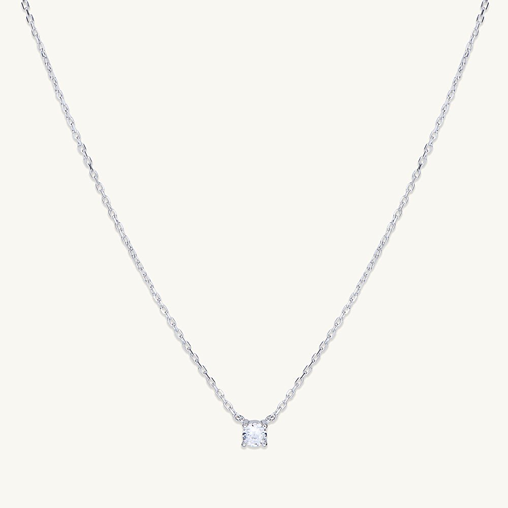 Round Sapphire Chain Necklace