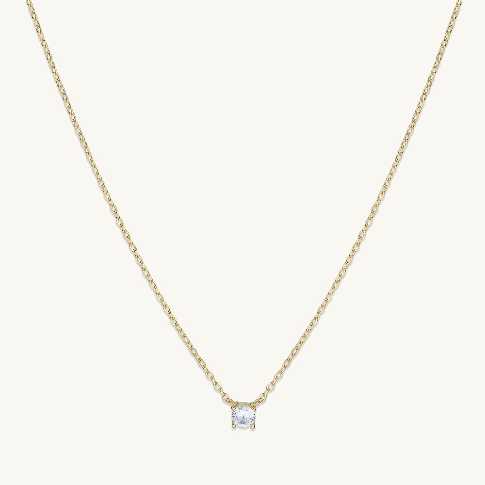 Round Sapphire Chain Necklace