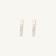 Round Sappphire Huggie Hoops