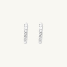 Round Sappphire Huggie Hoops