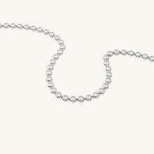Round Tennis Sapphire Chain Necklace
