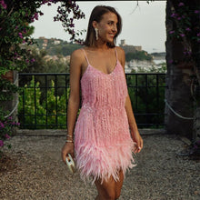Samantha Cocktail Dress Woman – Fitted Sequin Dress with Elegant Cut for Festive Occasions