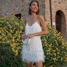 Samantha Cocktail Dress Woman – Fitted Sequin Dress with Elegant Cut for Festive Occasions