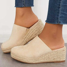 Mika Wedge Mules Women – Navy Blue, Chic Espadrille Style & Optimal Comfort