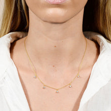 Sapphire Dangling Chain Necklace