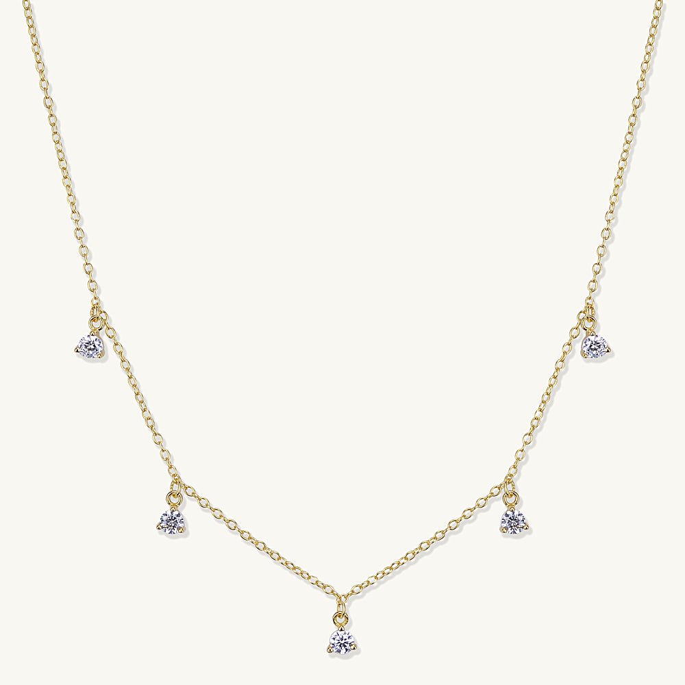 Sapphire Dangling Chain Necklace