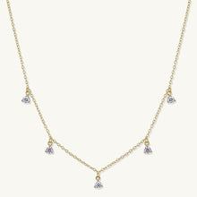Sapphire Dangling Chain Necklace