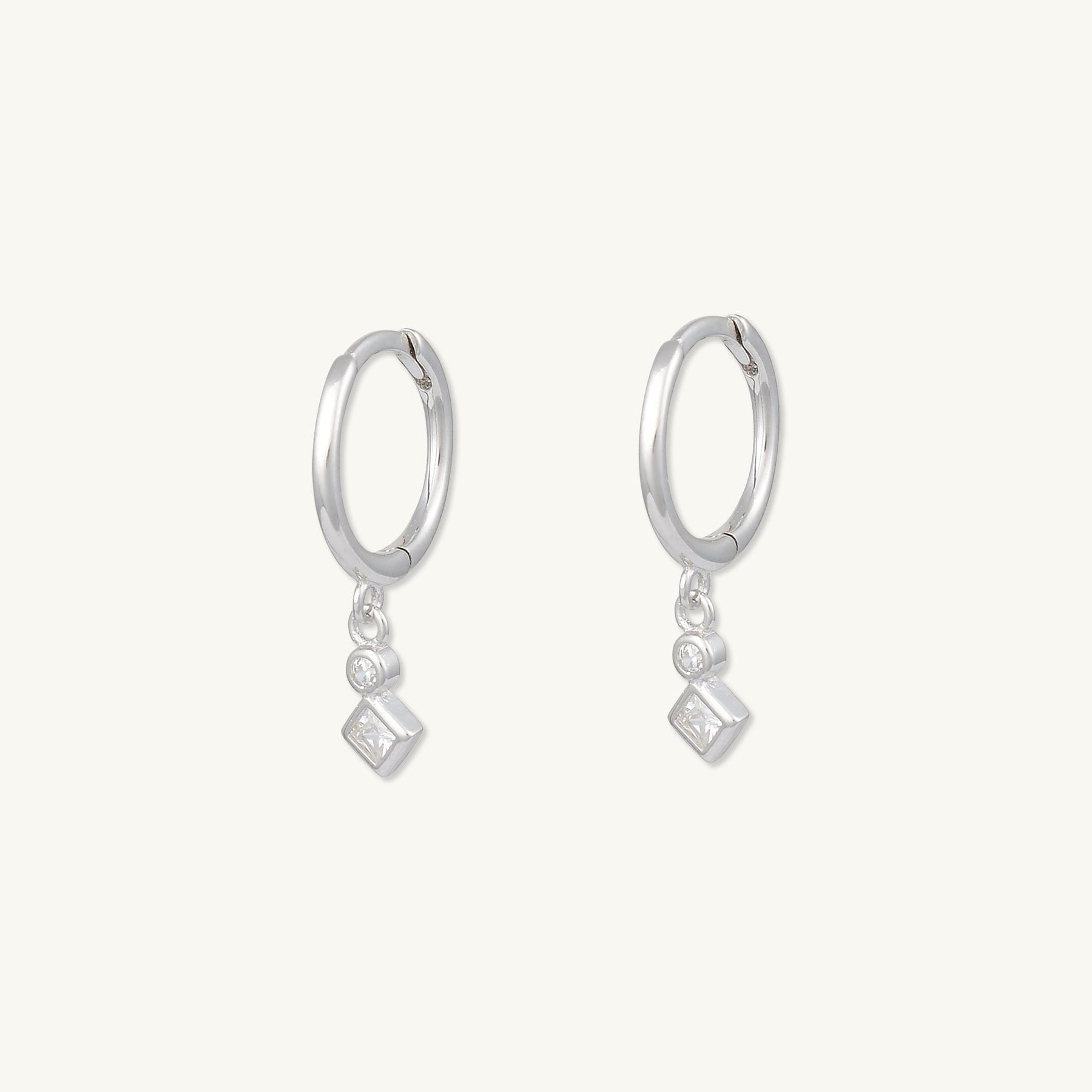 Sapphire Drop Huggie Earrings