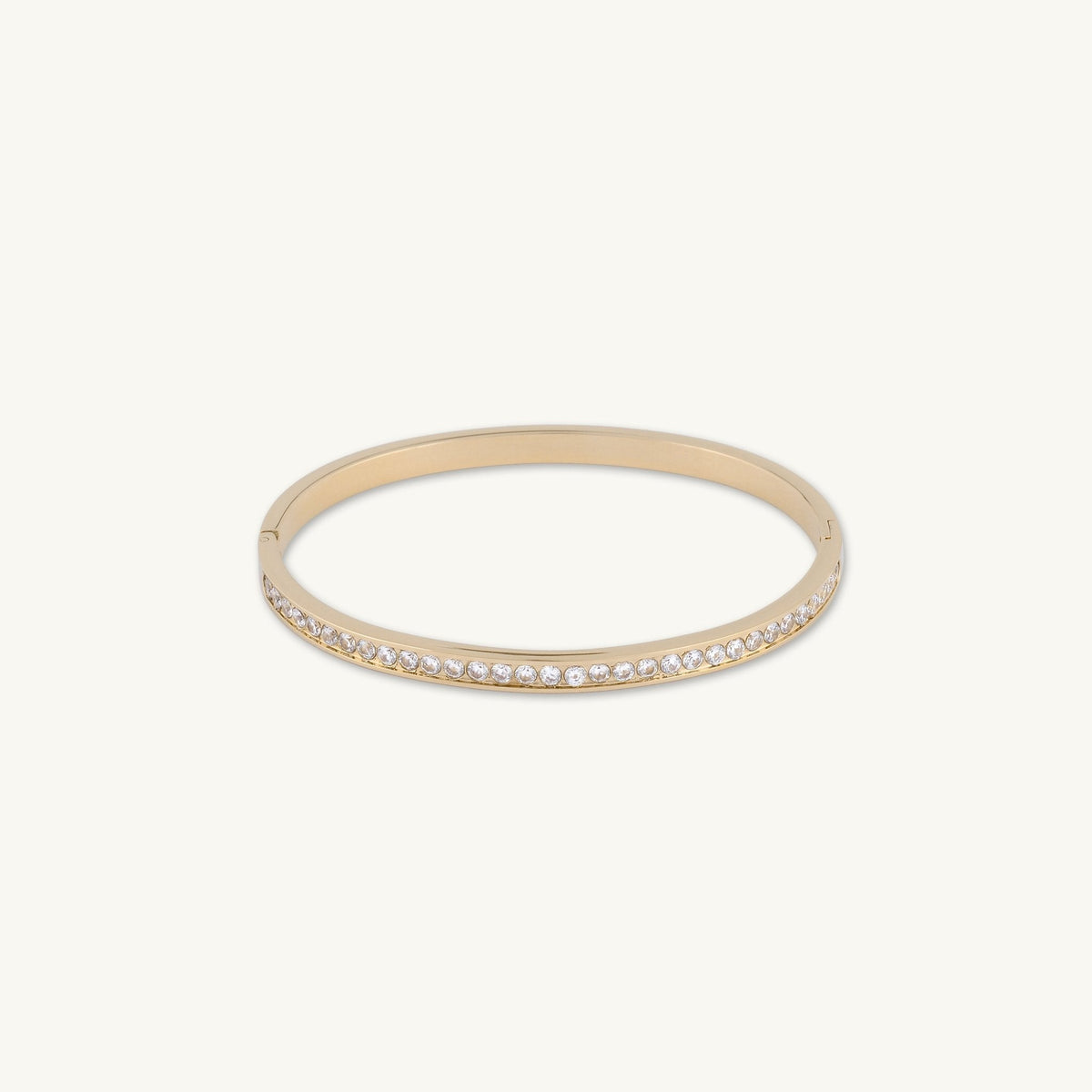 Sapphire Hinged Bangle Bracelet