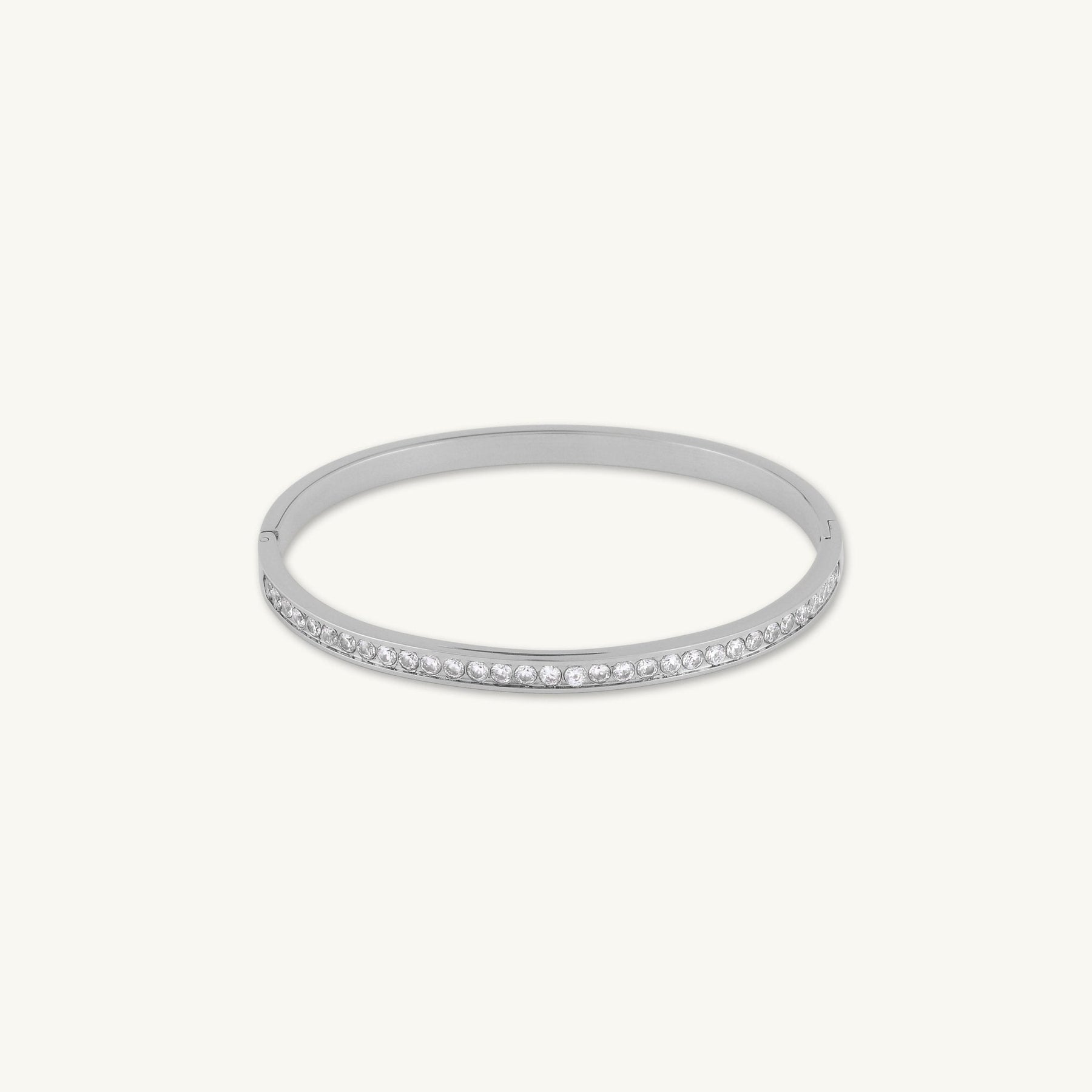 Sapphire Hinged Bangle Bracelet
