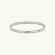 Sapphire Hinged Bangle Bracelet