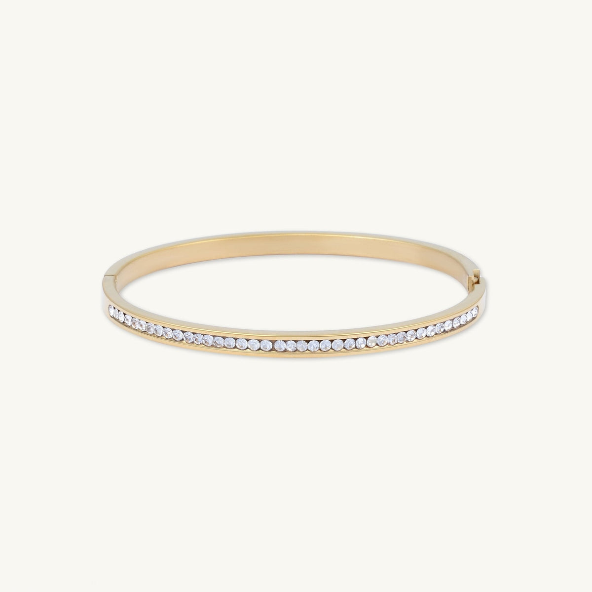 Sapphire Hinged Bangle Bracelet