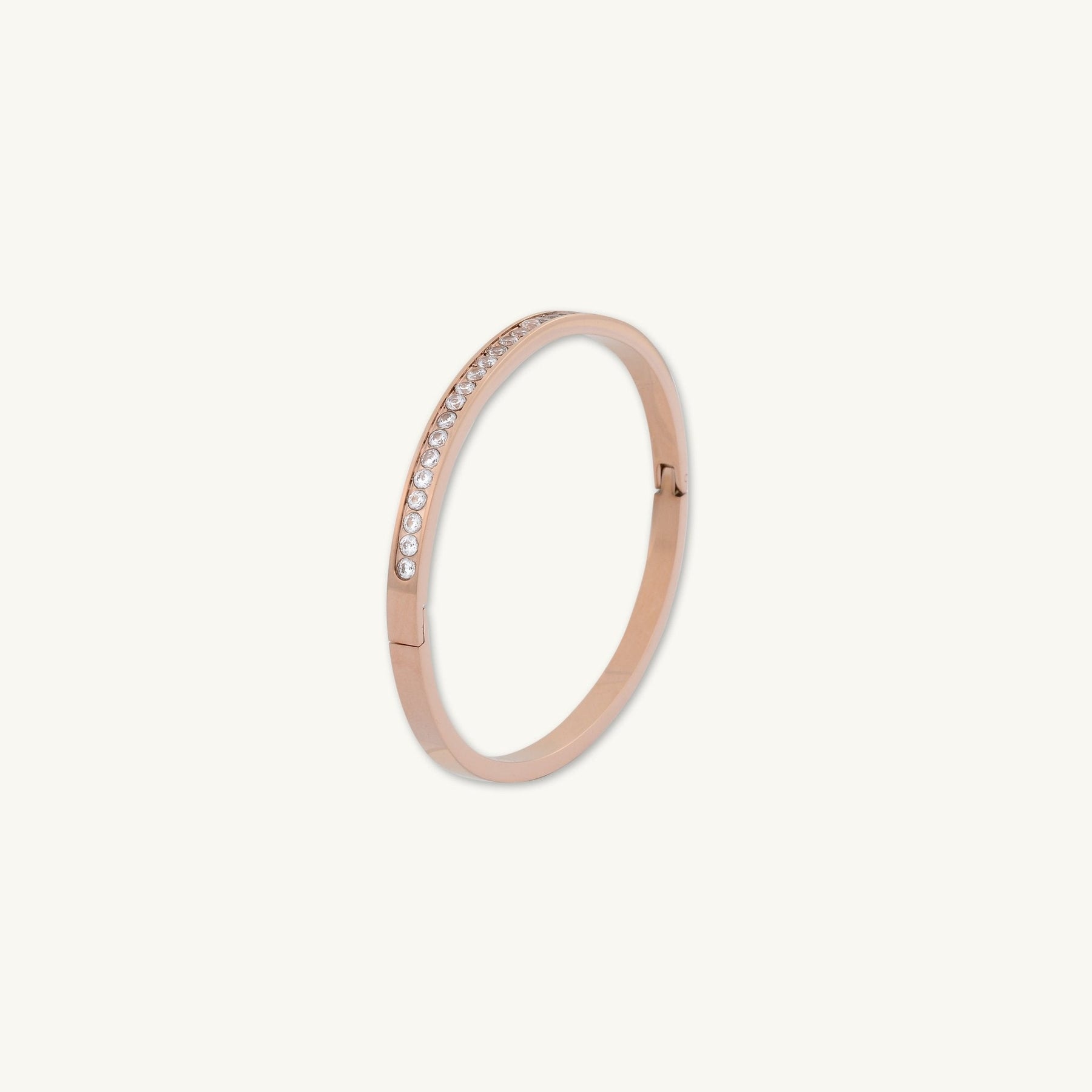 Sapphire Hinged Bangle Bracelet