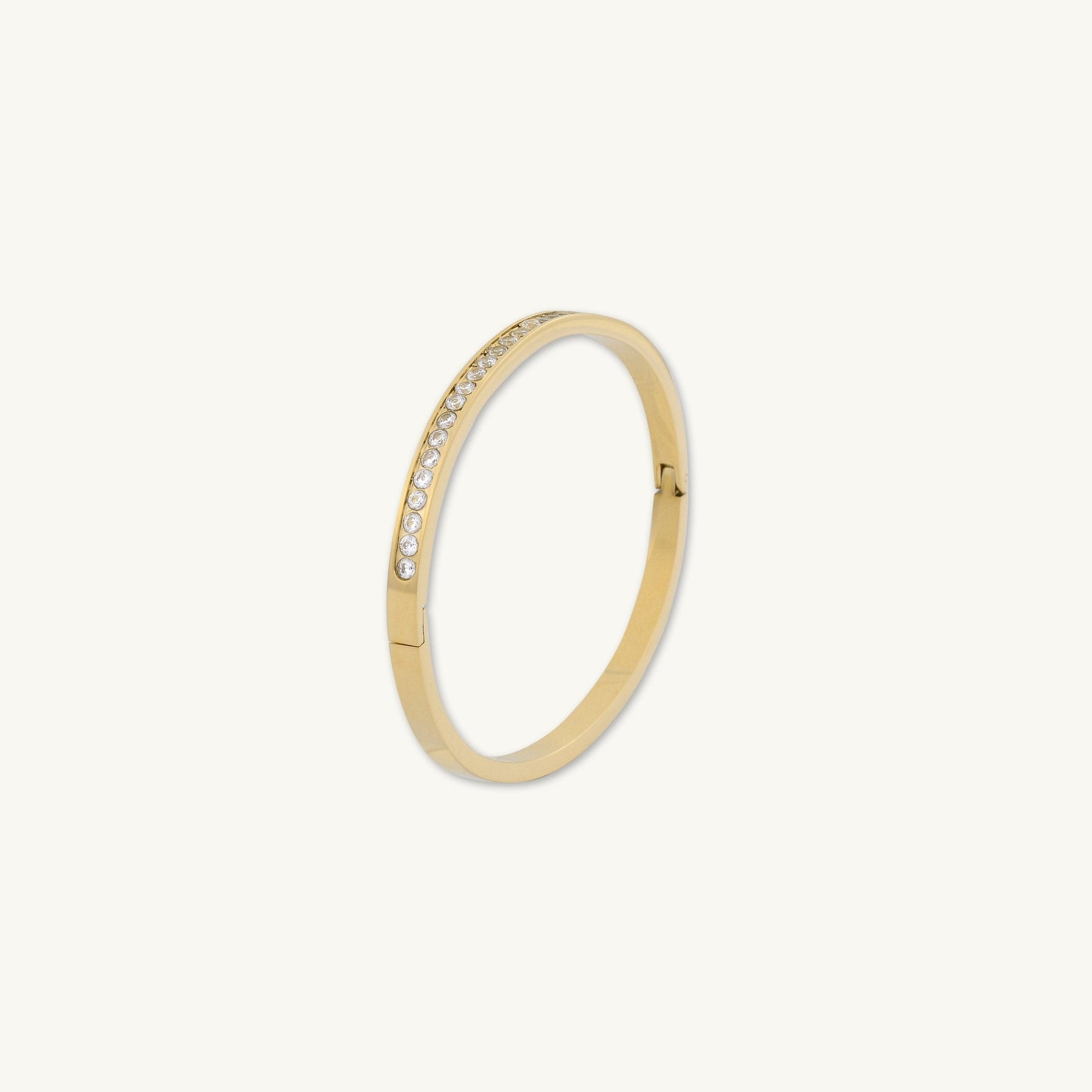Sapphire Hinged Bangle Bracelet