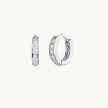 Sapphire Inlay Huggie Earrings