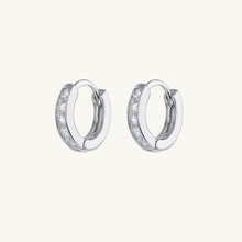 Sapphire Inlay Huggie Earrings