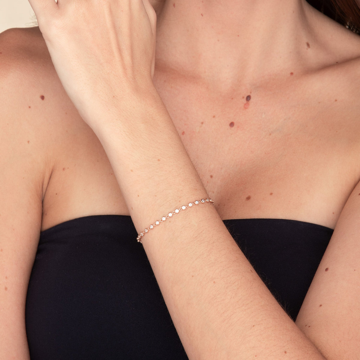 Sapphire Round Tennis Link Chain Bracelet