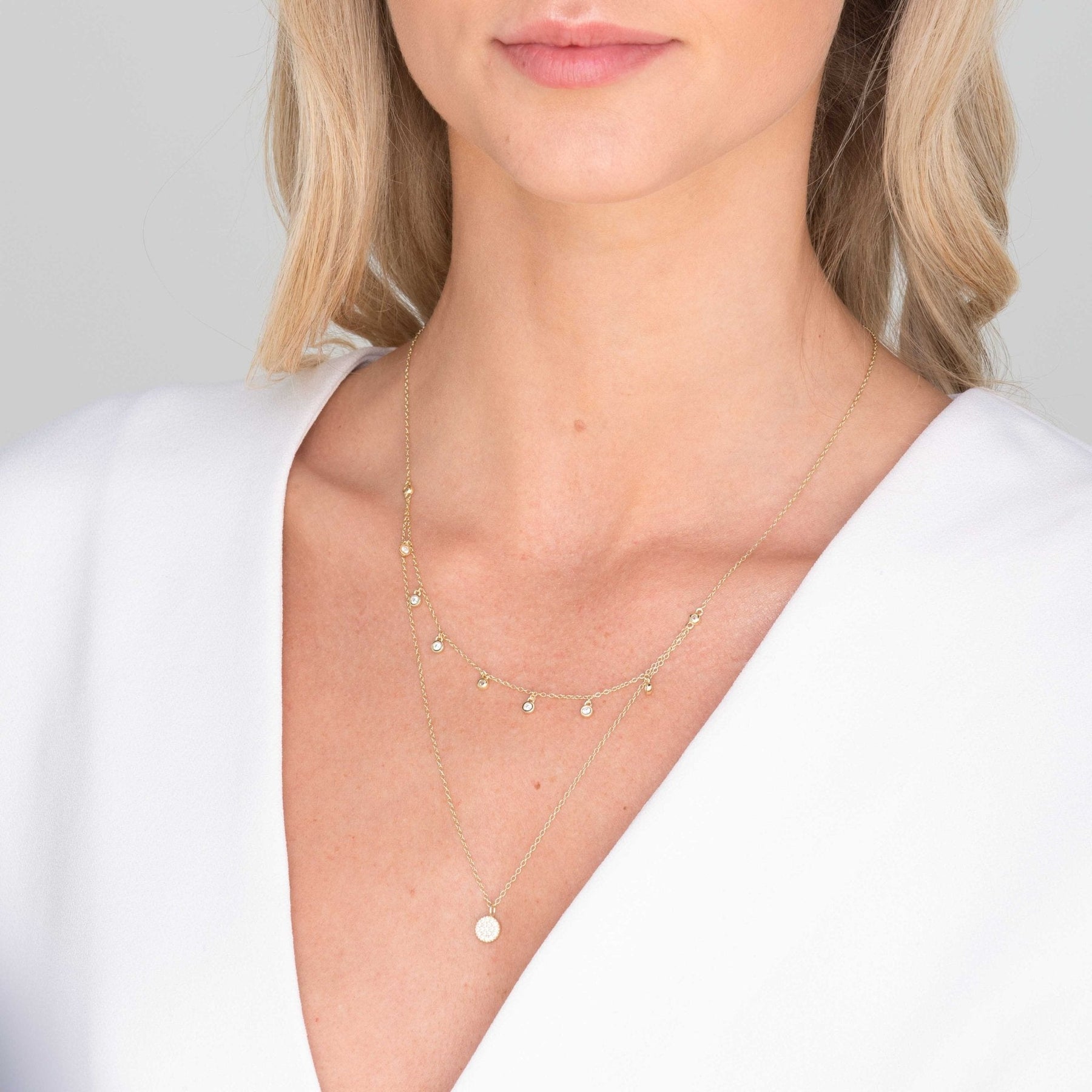 Sapphire Station Layered Necklace
