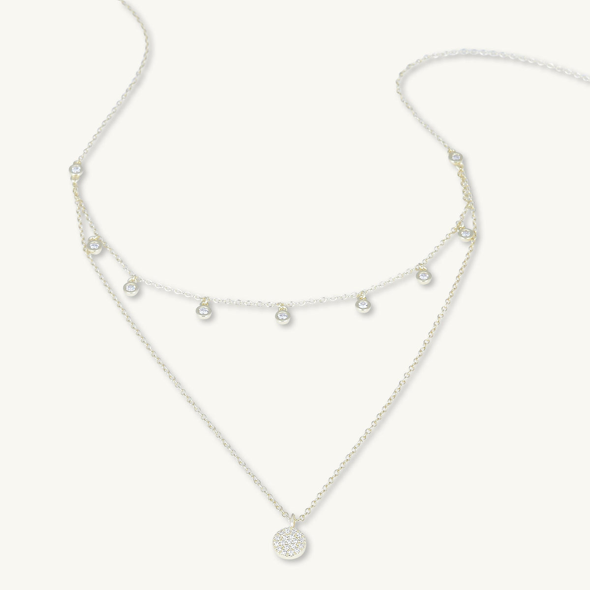 Sapphire Station Layered Necklace