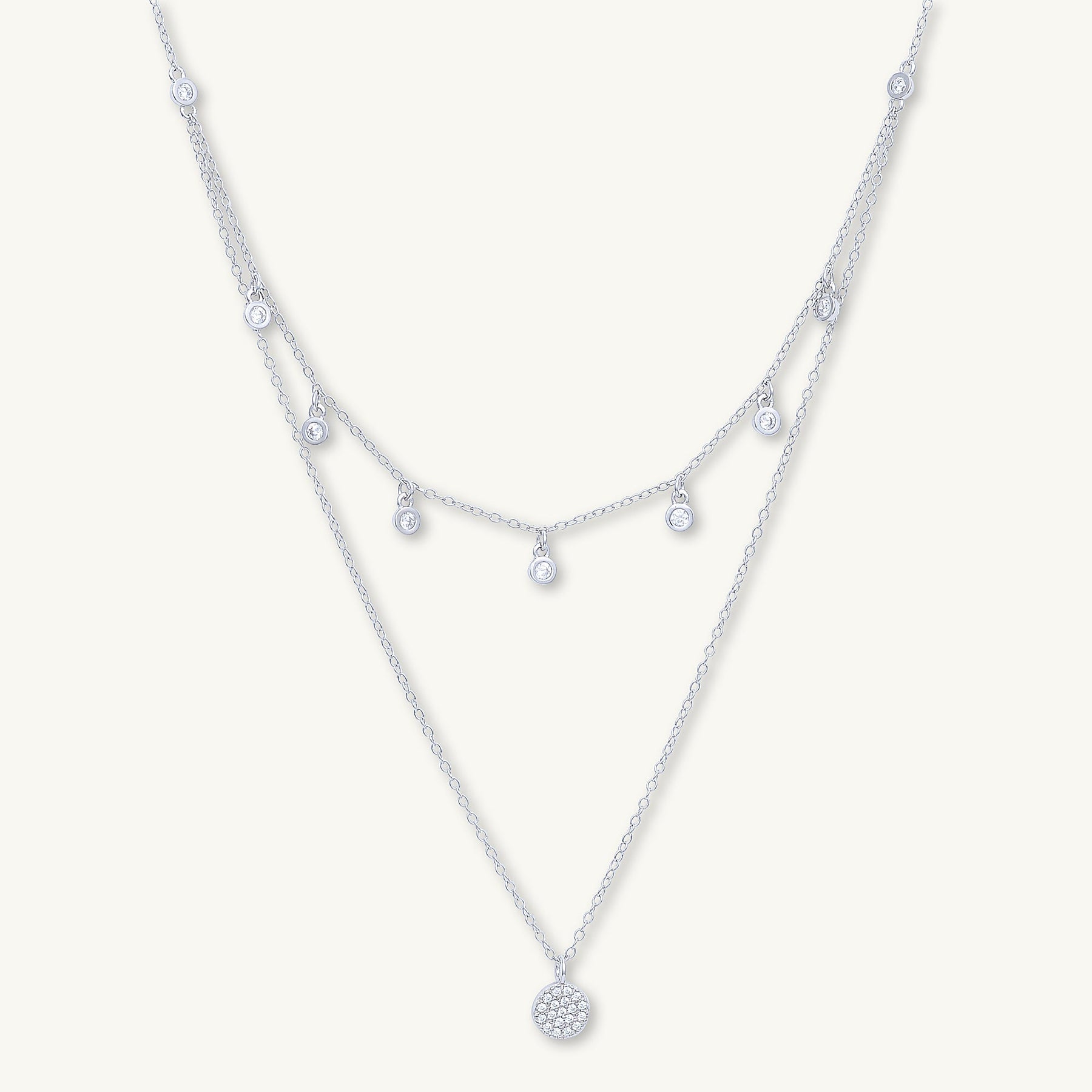 Sapphire Station Layered Necklace