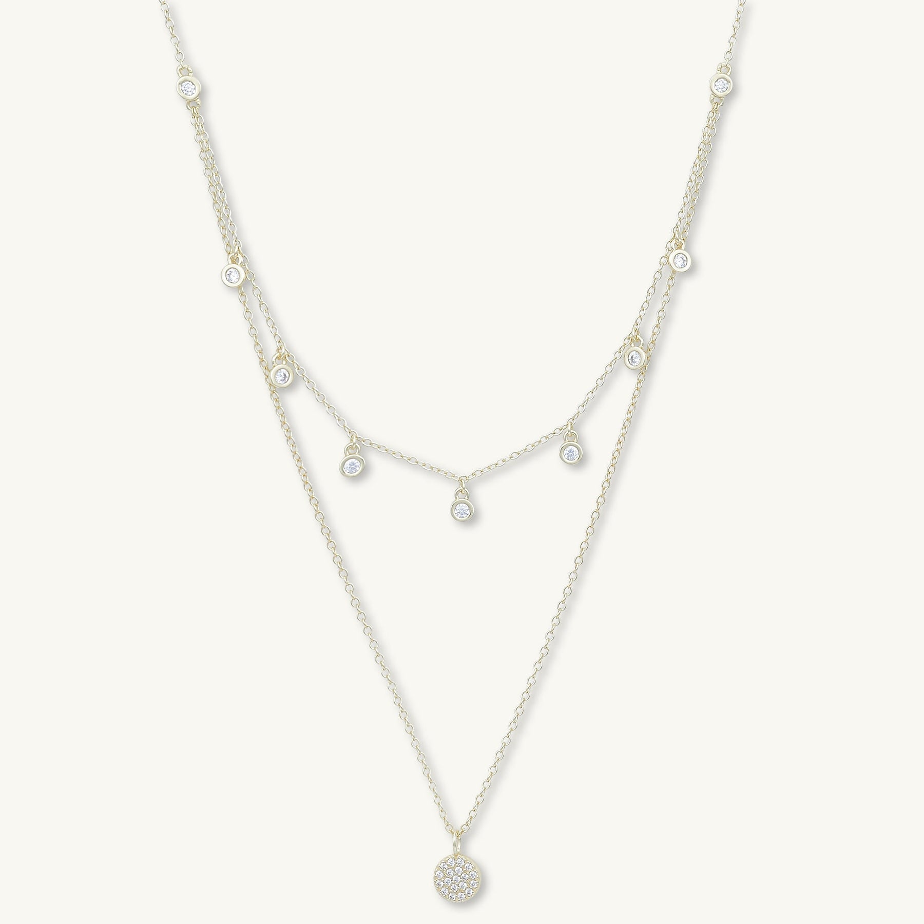 Sapphire Station Layered Necklace