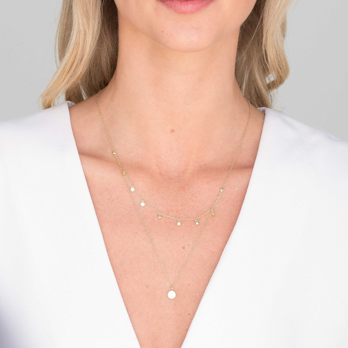 Sapphire Station Layered Necklace