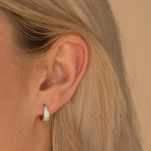 Sapphire Thick Dome Huggie Earrings