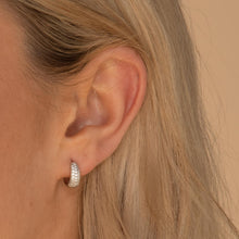 Sapphire Thick Dome Huggie Earrings