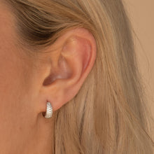 Sapphire Thick Dome Huggie Earrings