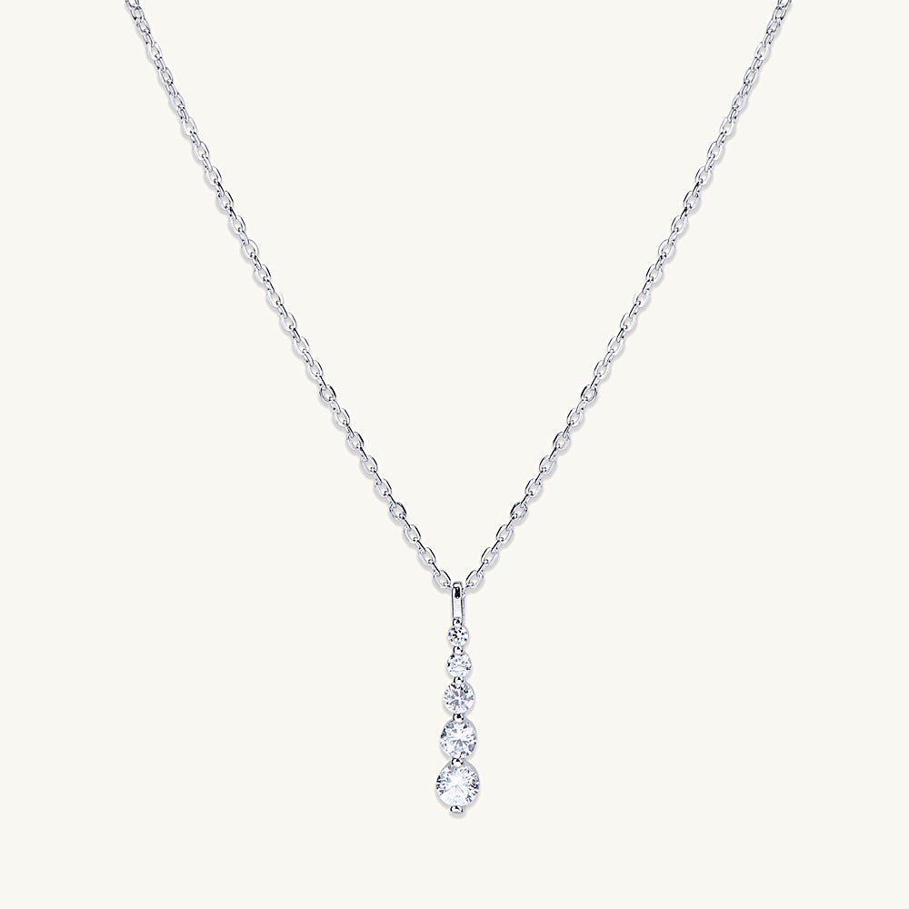 Sapphire Vertical Drop Necklace