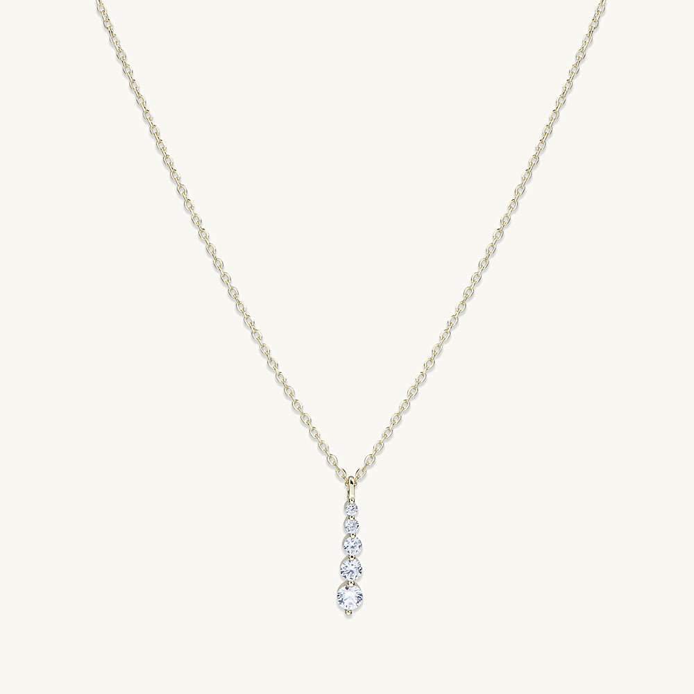 Sapphire Vertical Drop Necklace