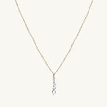 Sapphire Vertical Drop Necklace