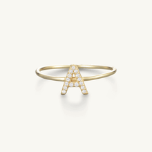 Sapphire Initial Letter Ring (Size 9)